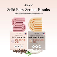 Kitsch Coconut Oil Conditioner Bar dispense highlights deep hydration and frizz control