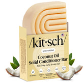 Kitsch Coconut Oil Conditioner Bar front view with moisturizing benefits.