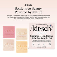 Kitsch conditioner bar rice water close-up highlighting smoothing and detangling benefits
