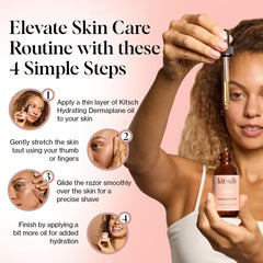 Kitsch Dermaplane argan oil texture closeup showing nourishing skin feel