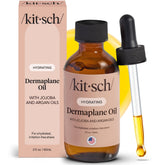 Kitsch Dermaplane face oil with jojoba bottle pour for lightweight hydration prep