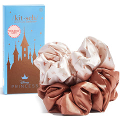 Kitsch Desert Crown satin scrunchie in bronze for gentle hair holding.