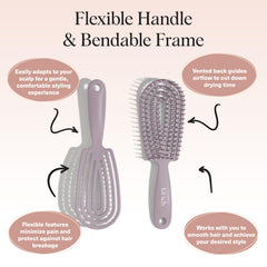 Kitsch Detangler Brush for dry hair pre-styling delivers smoother, frizz-free finish.