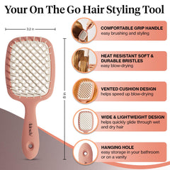 Kitsch detangler bristles glide through knots with minimal pull