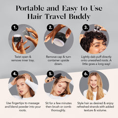 Kitsch dry shampoo powder absorbs oil and adds volume for between-wash days