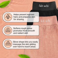 Kitsch Exfoliating Glove deep-scrub ready for body exfoliation.
