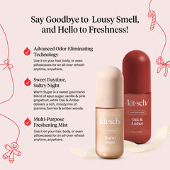 Kitsch Hair Perfume Oak & Amber bottle—sensual, velvety notes for cooler-season style.