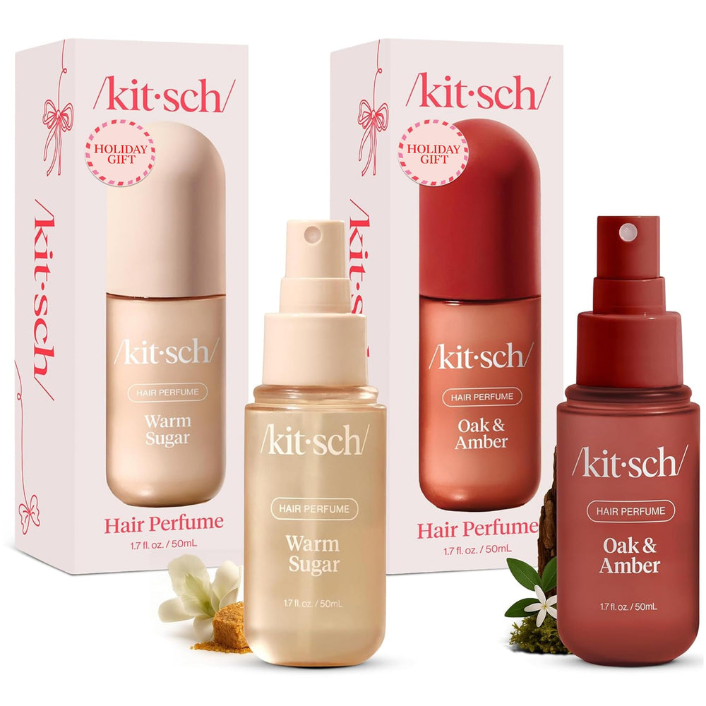 Kitsch Hair Perfume Warm Sugar bottle—uplifting fragrance with lasting freshness.