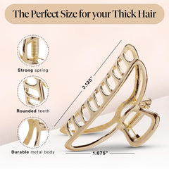 Kitsch metal hair clip hematite close-up with refined finish and grip
