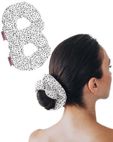 Kitsch microfiber hair towel scrunchie with micro-dot design, ultra-absorbent for faster drying and gentle hair care.