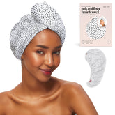 Kitsch microfiber hair towel wrap ultra-soft; quick-drying for busy mornings.