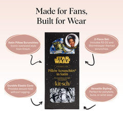 Kitsch creaseless satin scrunchie glides through hair, reducing dents during sleep.