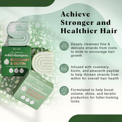 Kitsch Rosemary & Biotin shampoo bar closeup highlighting rosemary aroma and scalp refresh