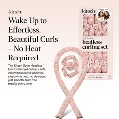 Kitsch satin scrunchies pair gently secures hair for sleep-in styling