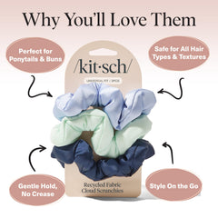 Kitsch scrunchies in use on a ponytail offering secure yet gentle hold