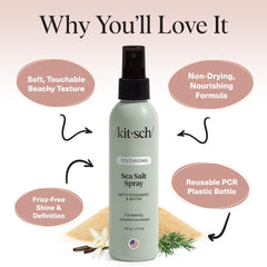 Kitsch Sea Salt Spray creates natural texture and volume for casual styles.