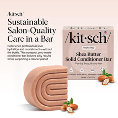 Closeup of creamy texture on Kitsch conditioner bar for deep hydration