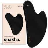 Kitsch stainless steel gua sha tool close-up for precise facial contouring massage