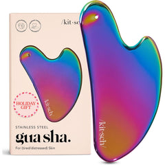 Kitsch stainless steel gua sha tool sleek design enhances daily facial massage