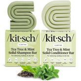 Kitsch Tea Tree Shampoo Bar close-up shows a clarifying cleanse for buildup removal