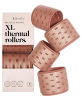 Kitsch XL Ceramic Thermal Rollers closeup showing ceramic core for even heat distribution during styling.