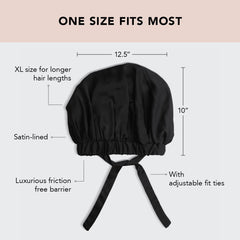 Kitsch XL satin bonnet prevents breakage during nightly wear for textured hair.