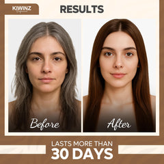 Kiwinz Professional 5-in-1 color shampoo delivering vibrant, fade-resistant grey coverage