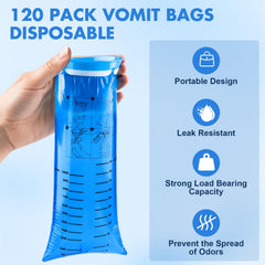 KKEETUR compact palm-sized vomit bags ideal for on-the-go emergencies