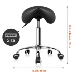 KKTONER saddle stool height-adjustable to fit different tasks.