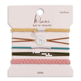 klani aloha-bracelet-hair-tie-ensemble shows jewelry-like style with secure hold
