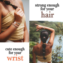 klani strong-no-damage-hair-band-closeup demonstrates gentle grip for various hair types