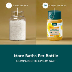 Kneipp Arnica bath oil being poured for intensified aromatherapy and relaxation.