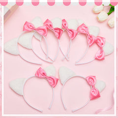 Knitgrip 12-pcs kitty cat ears headbands wear demo for group photos
