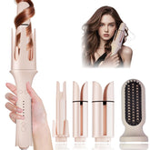 KNJOQ automatic curling iron set unboxing shows quick, versatile styling.