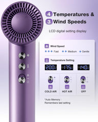 KNKA hair dryer ionic-technology delivering frizz control and shine.