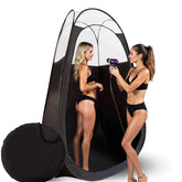 KobbTan large deluxe tent closed, compact storage ready for portable tanning setups