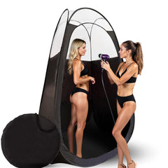 KobbTan large deluxe tent closed, compact storage ready for portable tanning setups