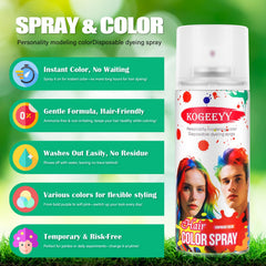 KOGEEYY vibrant color options, 10 shades for creative looks.