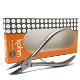 Kohm ingrown toenail clippers with wide jaws delivering clean cuts for thick nails.