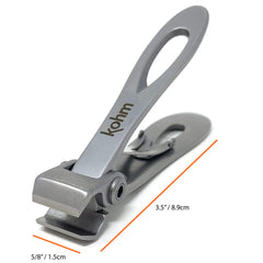 KOHM nail clippers stainless steel body ensures lasting durability.