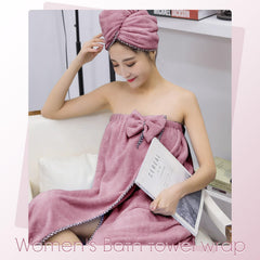 KOIKEY Women bath wrap adjustable band detailed view demonstrates secure fit for gym or spa