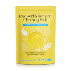 Kojic Turmeric Cleansing Pads close-up on skin showing pore cleansing and glow potential