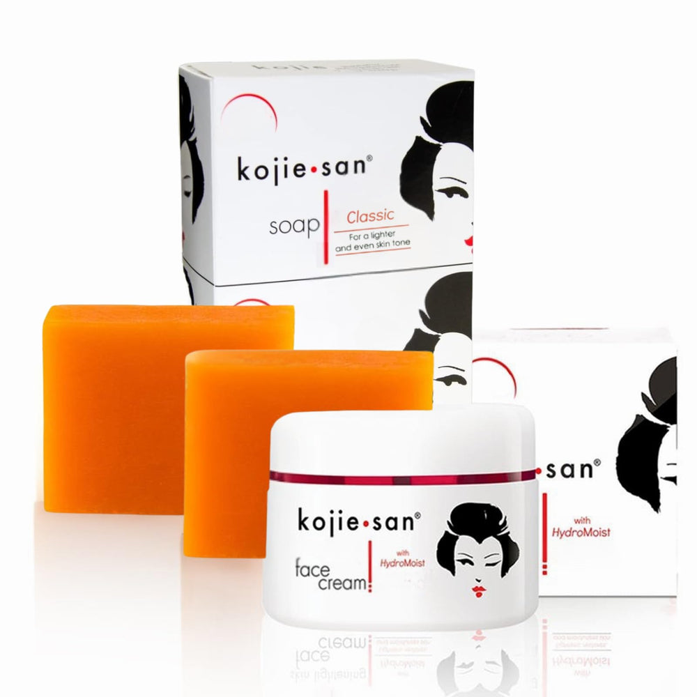 Kojie San Original Kojic Acid Soap 65g bar closeup for smoother, more even-looking skin