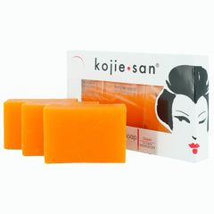 Kojie San original kojic acid soap bars pack brightening skincare routine.