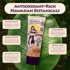 Kokua Sun Care kukui oil ingredient close-up highlighting hydrating Hawaiian superfoods