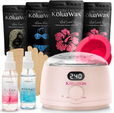 KoluaWax premium waxing kit warmer for precise heat control and safer home waxing sessions.
