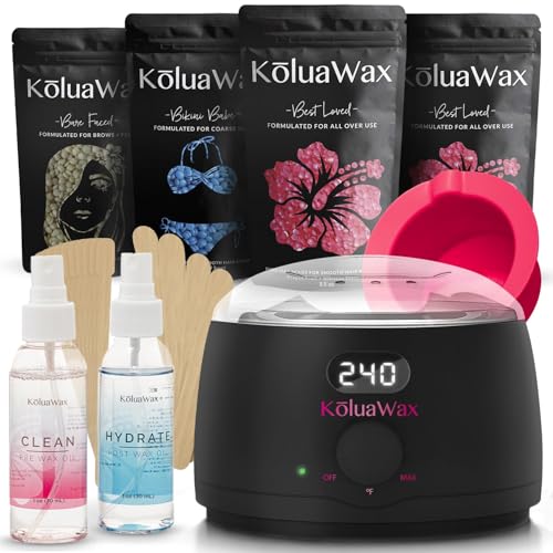 Koluawax premium waxing warmer with precise temperature display for safe at-home waxing