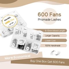 Kolybel 8-15mm mixed lengths offer versatile lash styles.