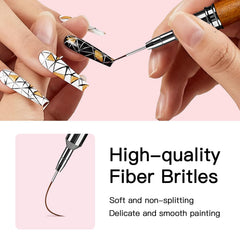 Komall nail art brush 12mm for clean outlines and patterns.