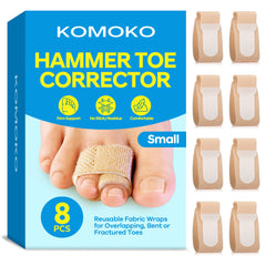 Komoko Hammer Toe Corrector 8-pack packaging for discreet daily toe care.